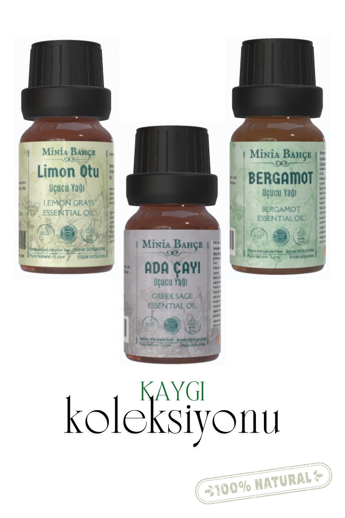 Limon Otu Yağı 10ml Bergamot Yağı 10ml Adaçayı Yağı 10ml