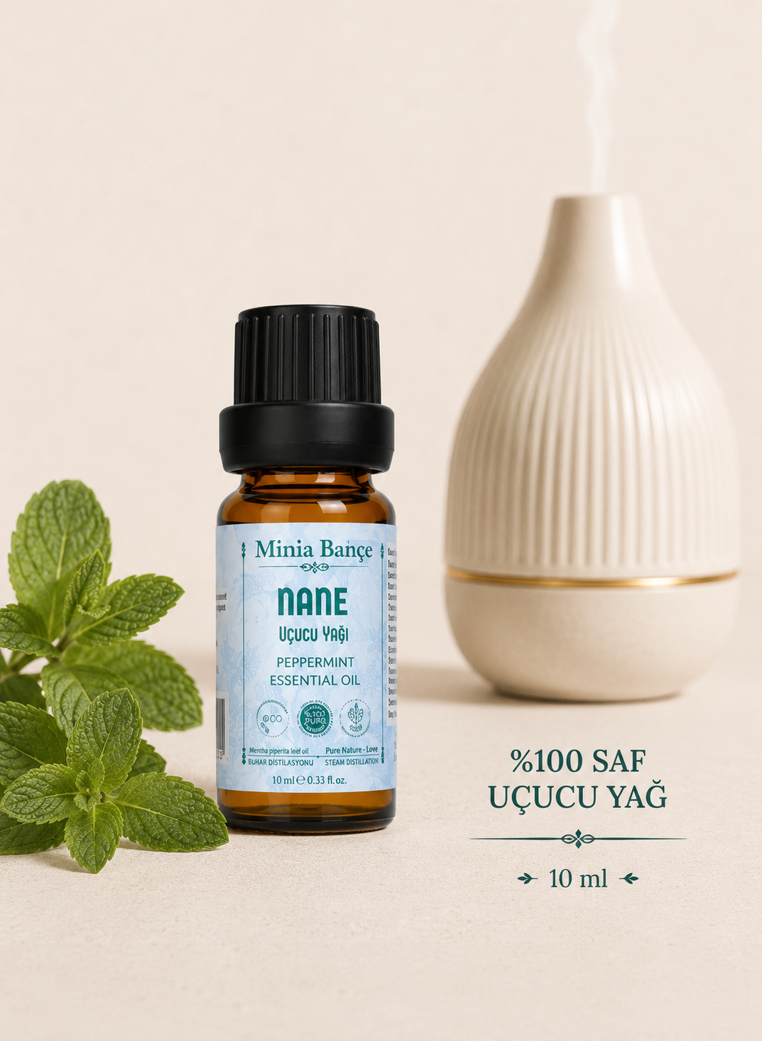 Nane Uçucu Yağı, %100 Doğal ve Saf, 10ml 