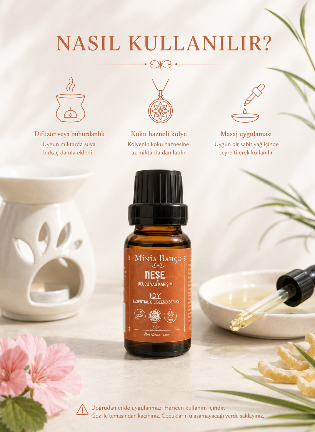 Neşe (Joy) Uçucu Yağ Karışımı %100 Saf - 10 ml
