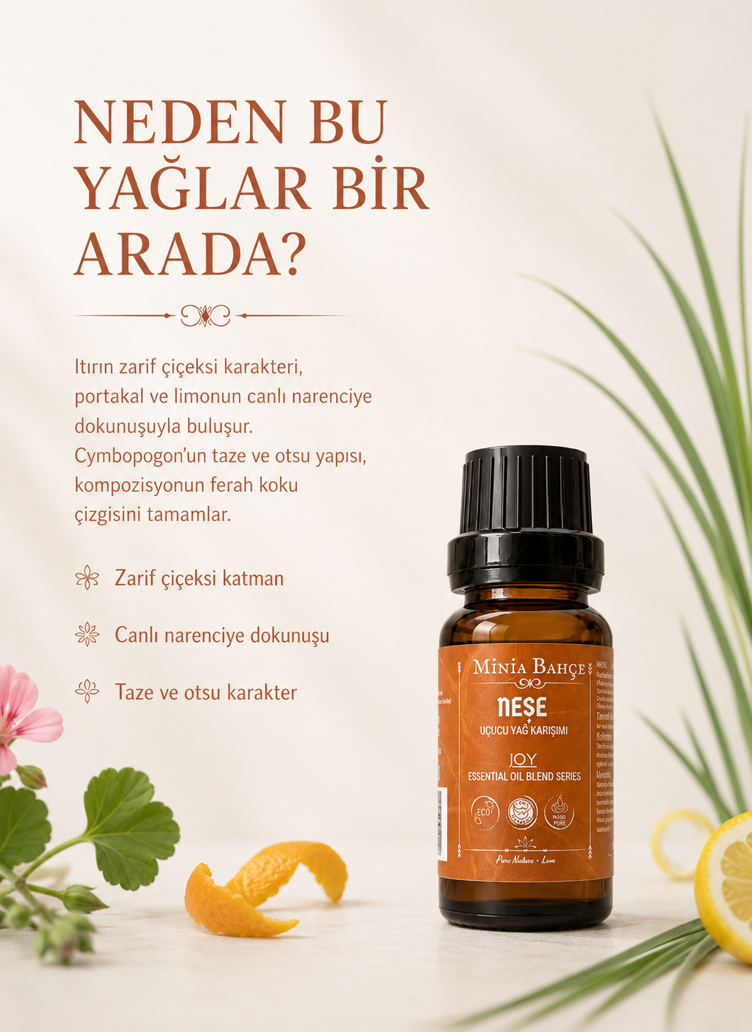 Neşe (Joy) Uçucu Yağ Karışımı %100 Saf - 10 ml