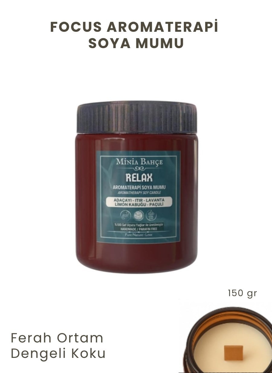 Relax Aromaterapi Seti - Masaj Yağı + Soya Mum + Lavanta Kesesi