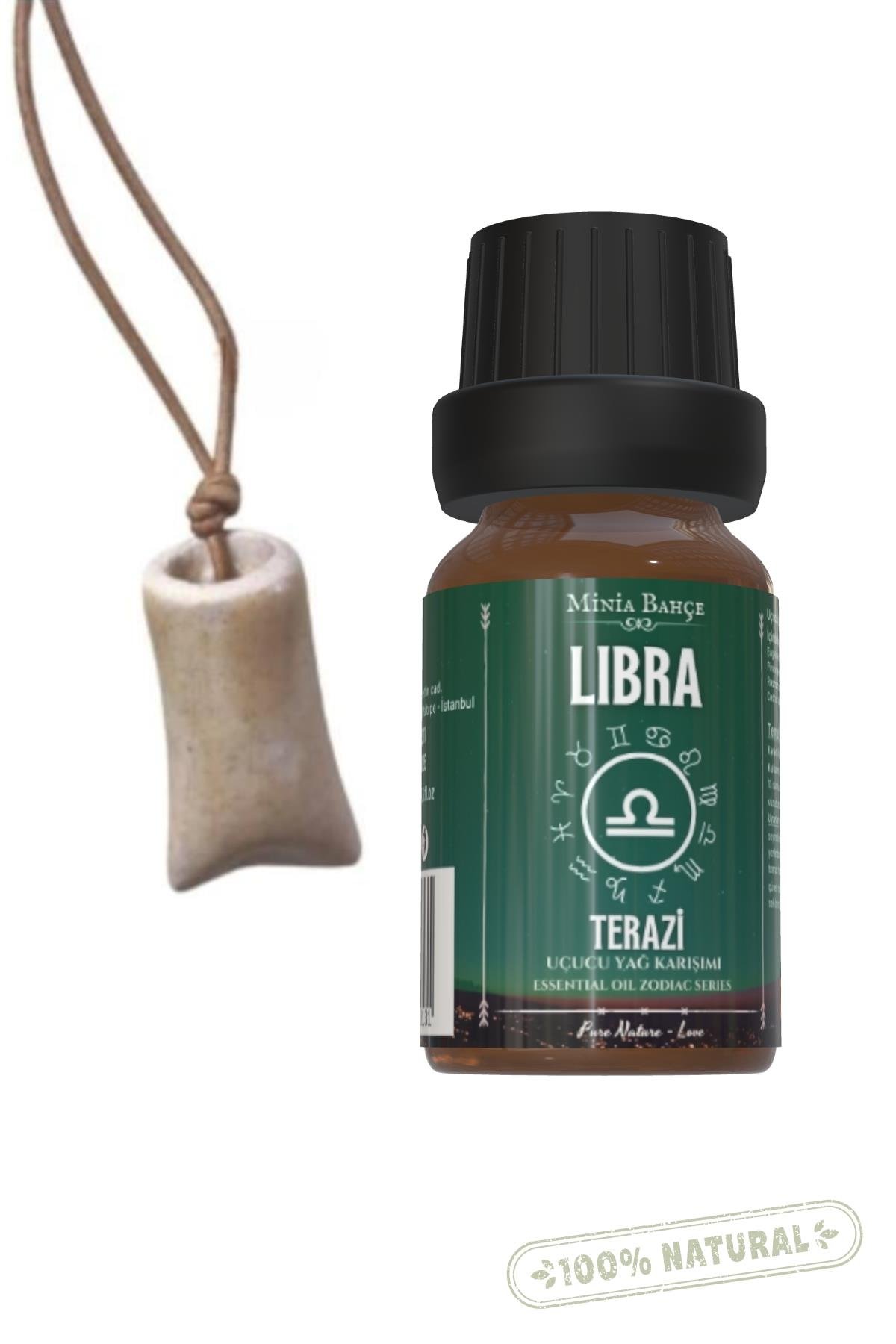 Terazi Burcu - Libra, Uçucu Yağ Karışımı, 10ml & Koku Hazneli Kolye02