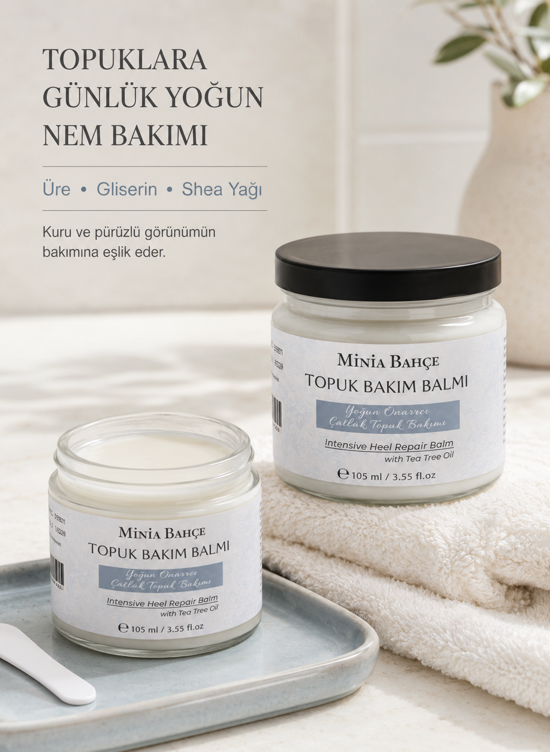 Topuk Bakım Balmı - 50 ml | Üre İçerikli Yoğun Nemlendirici ve Yumuşatıcı Ayak Kremi