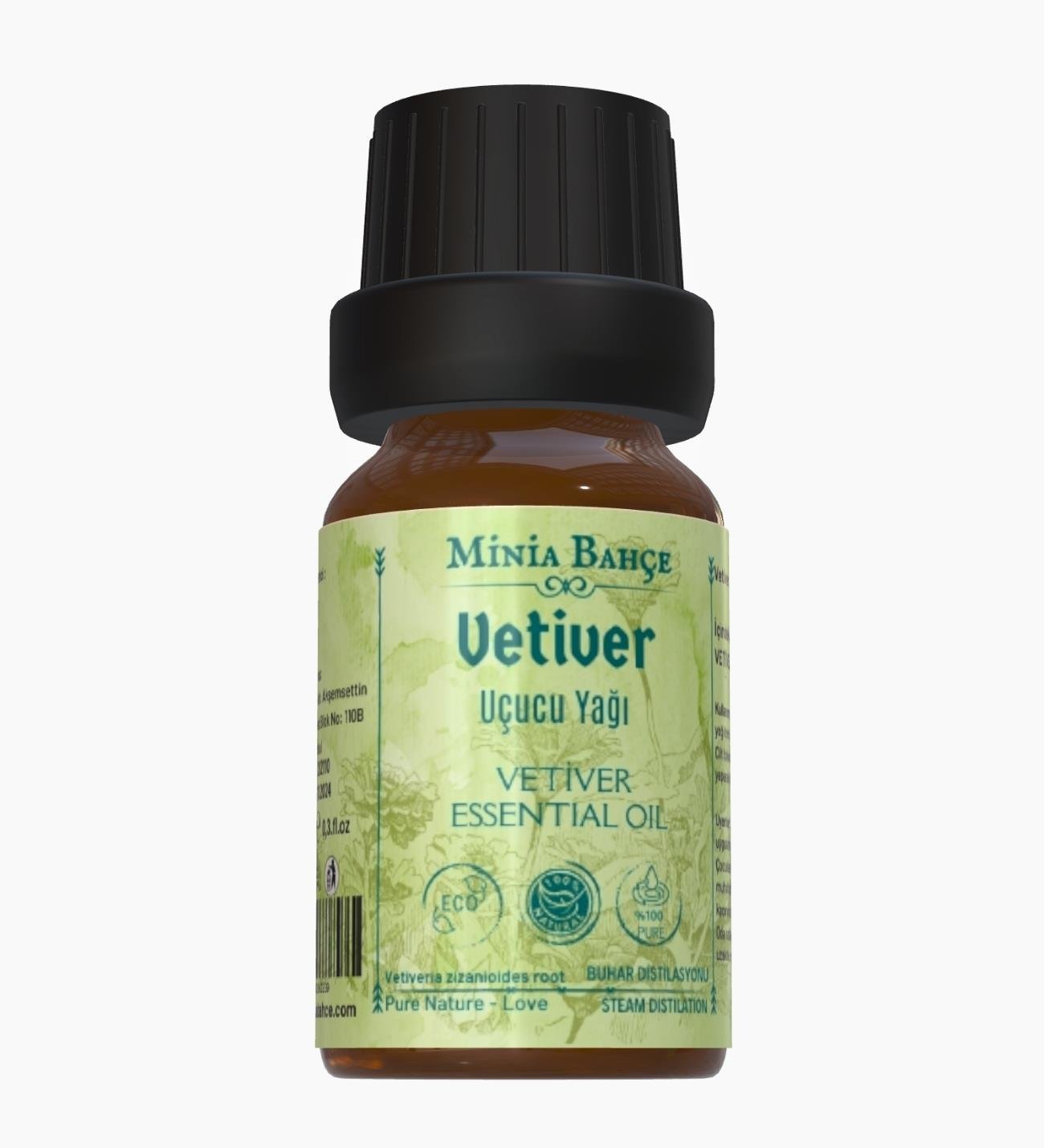 Vetiver Uçucu Yağı, %100 Saf, 10 Ml