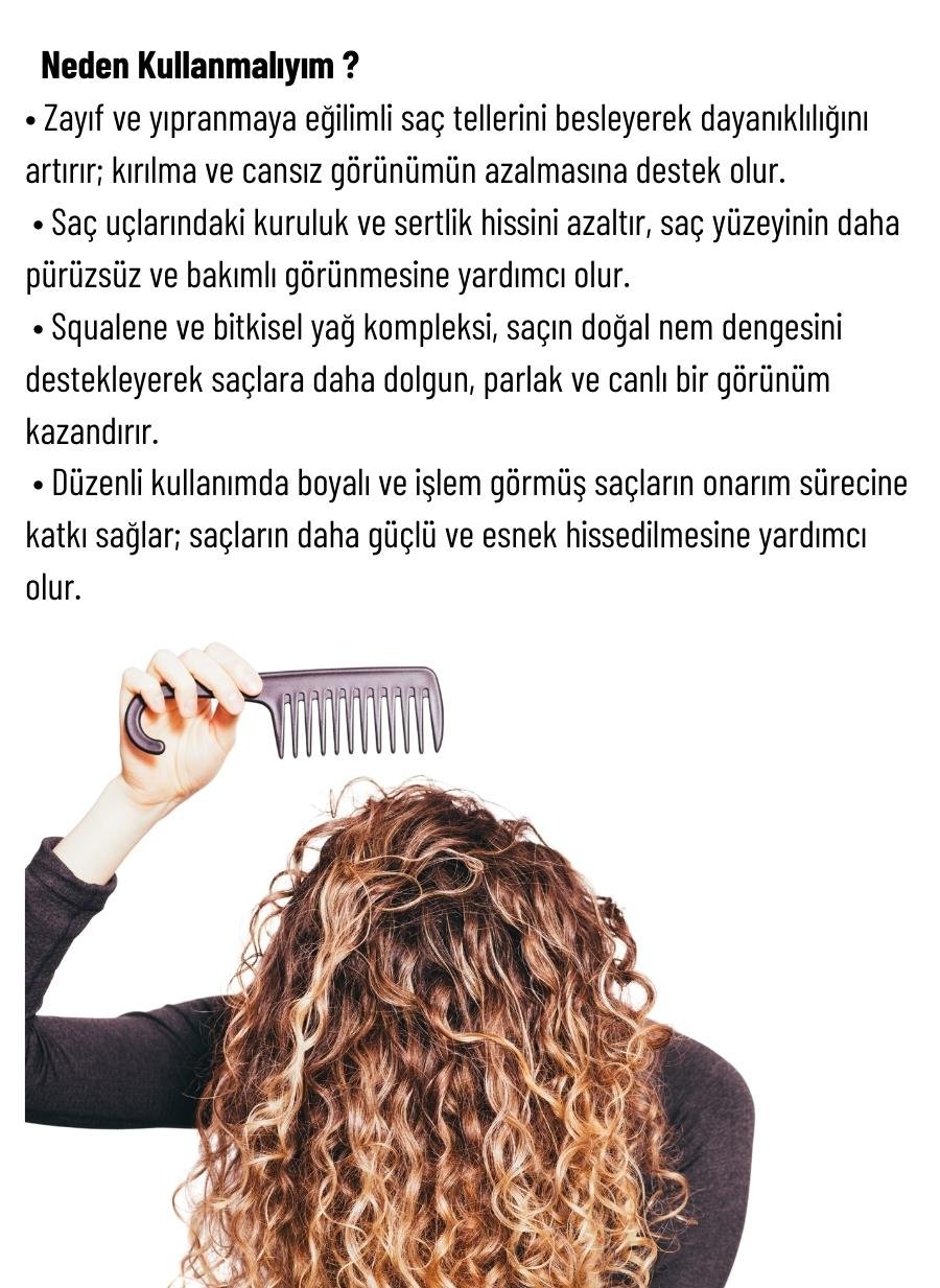 Yoğun Besleyici & Onarıcı Doğal Saç Maskesi, Kuru ve Yıpranmış Saçlar İçin Bitkisel Bakım – 75 ml