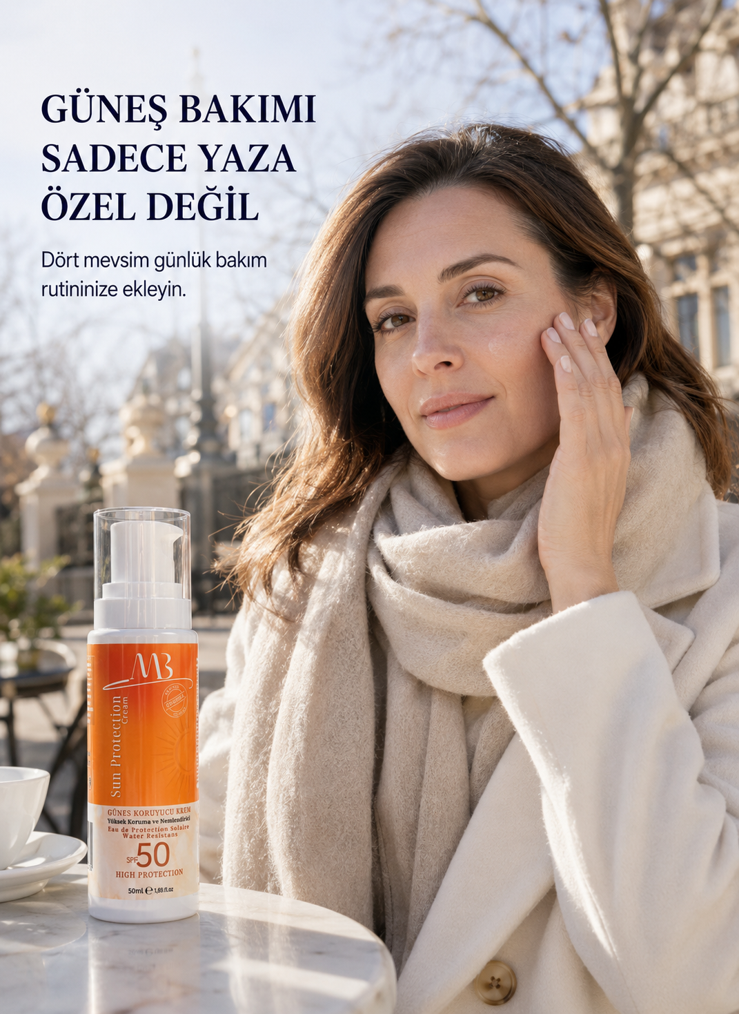 Yüksek Faktörlü Güneş Koruyucu Krem SPF 50, 50 ml