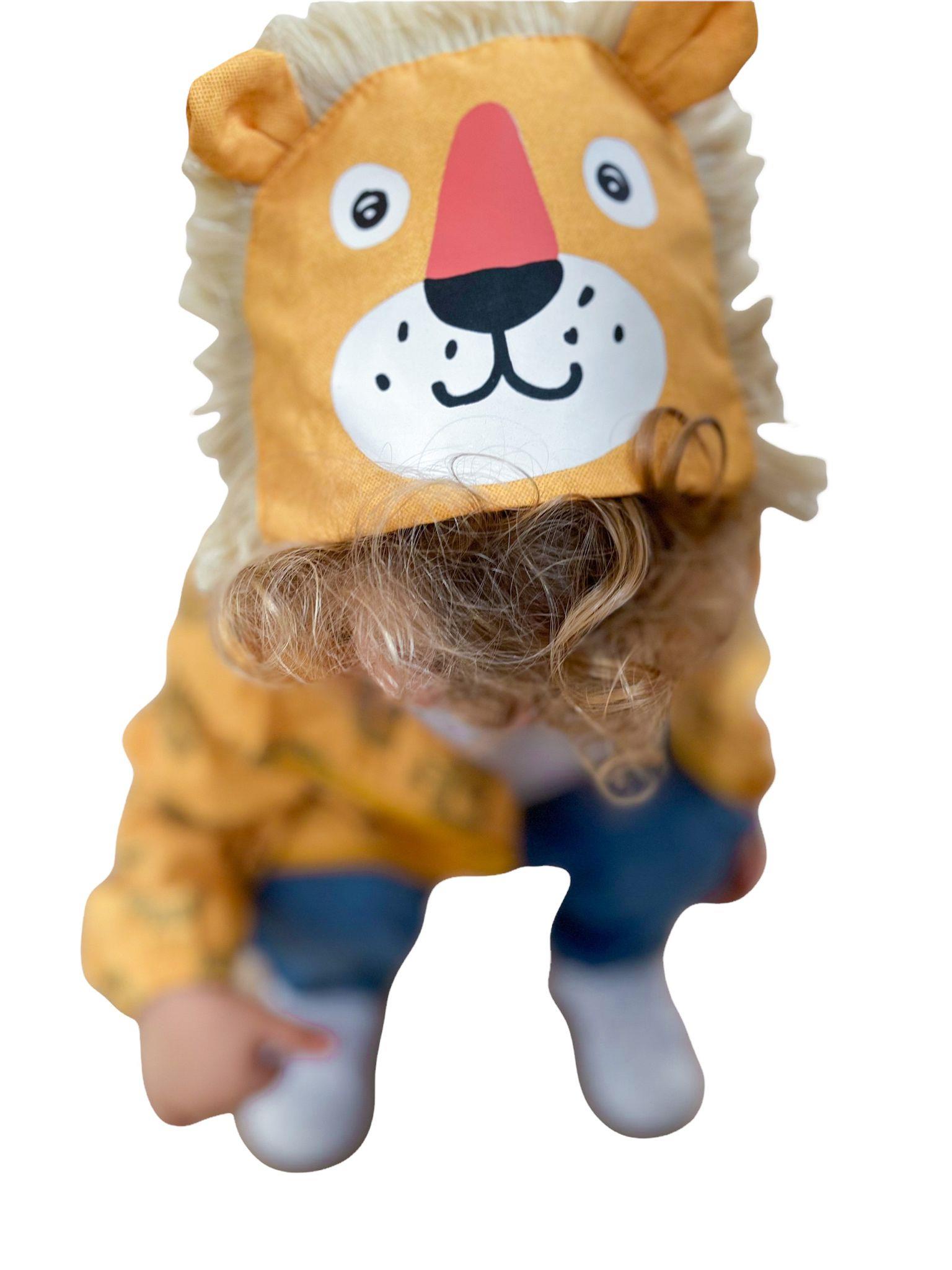Aslan Başlıklı Astarlı Lion Yağmurluk Ceket