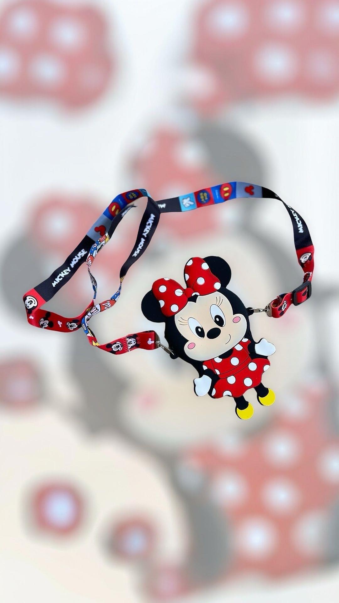 Minnie Mouse Askısı Ayarlanabilir Cüzdan Çanta