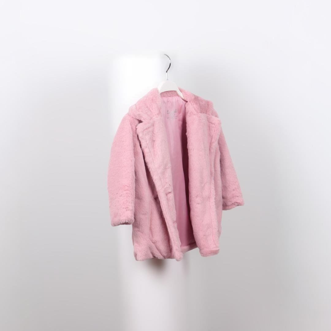 Pembe Candy Suni Tüylü Kürk Mont