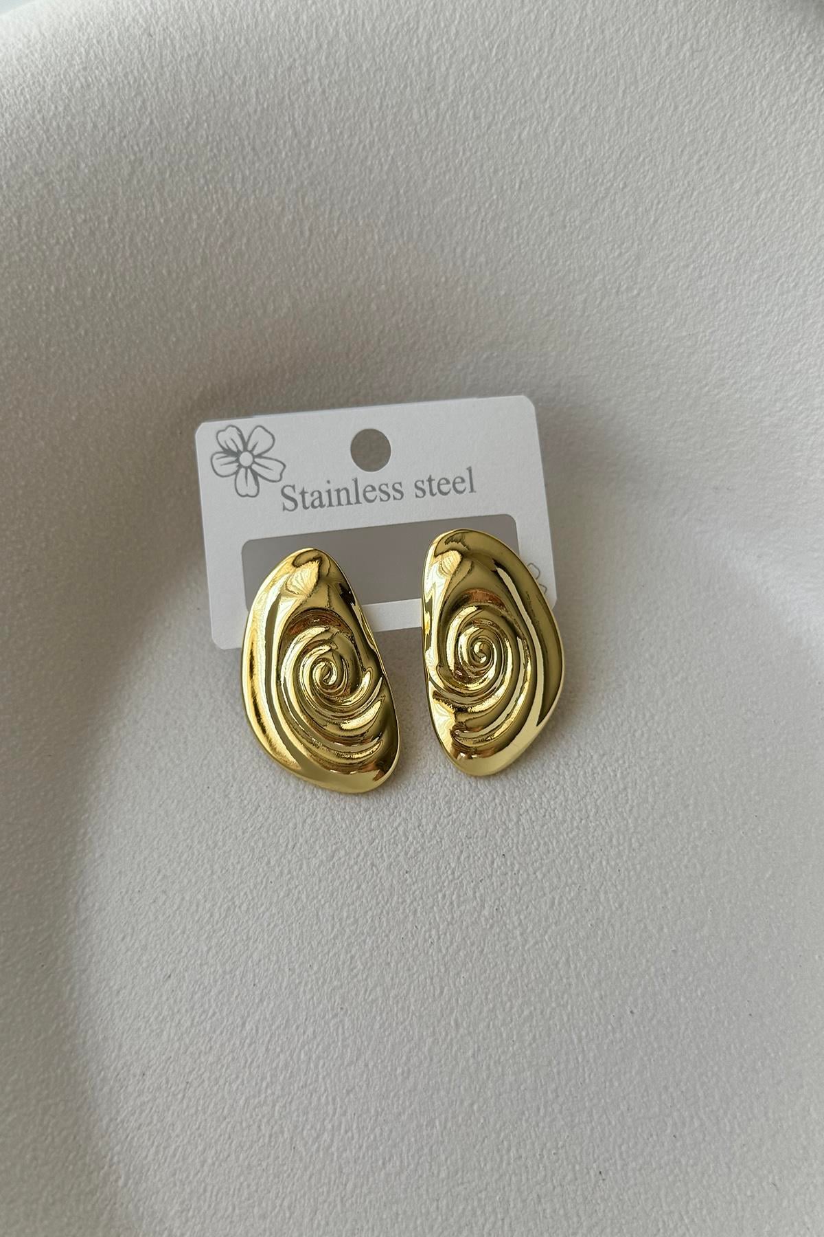Çelik Gold Küpe