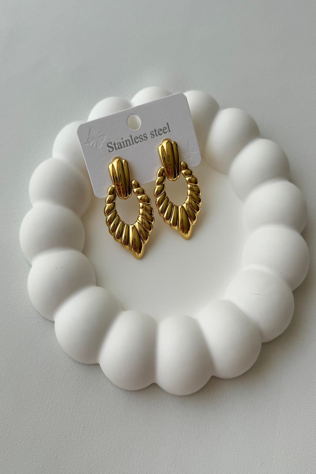 Çelik Gold Küpe