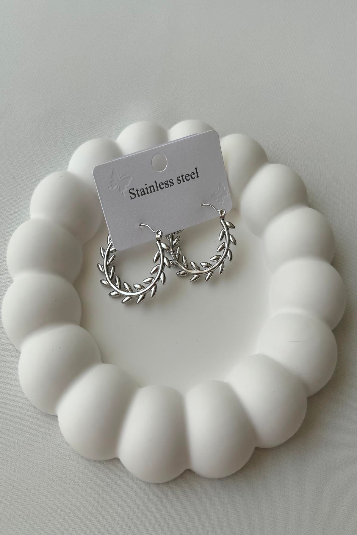 Çelik Silver Küpe