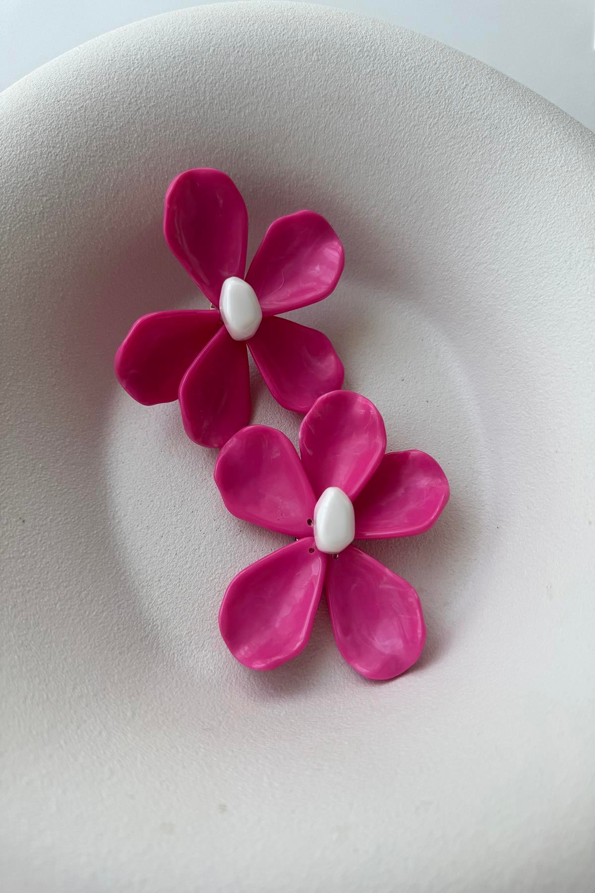 PEMBE ÇİÇEK KÜPE