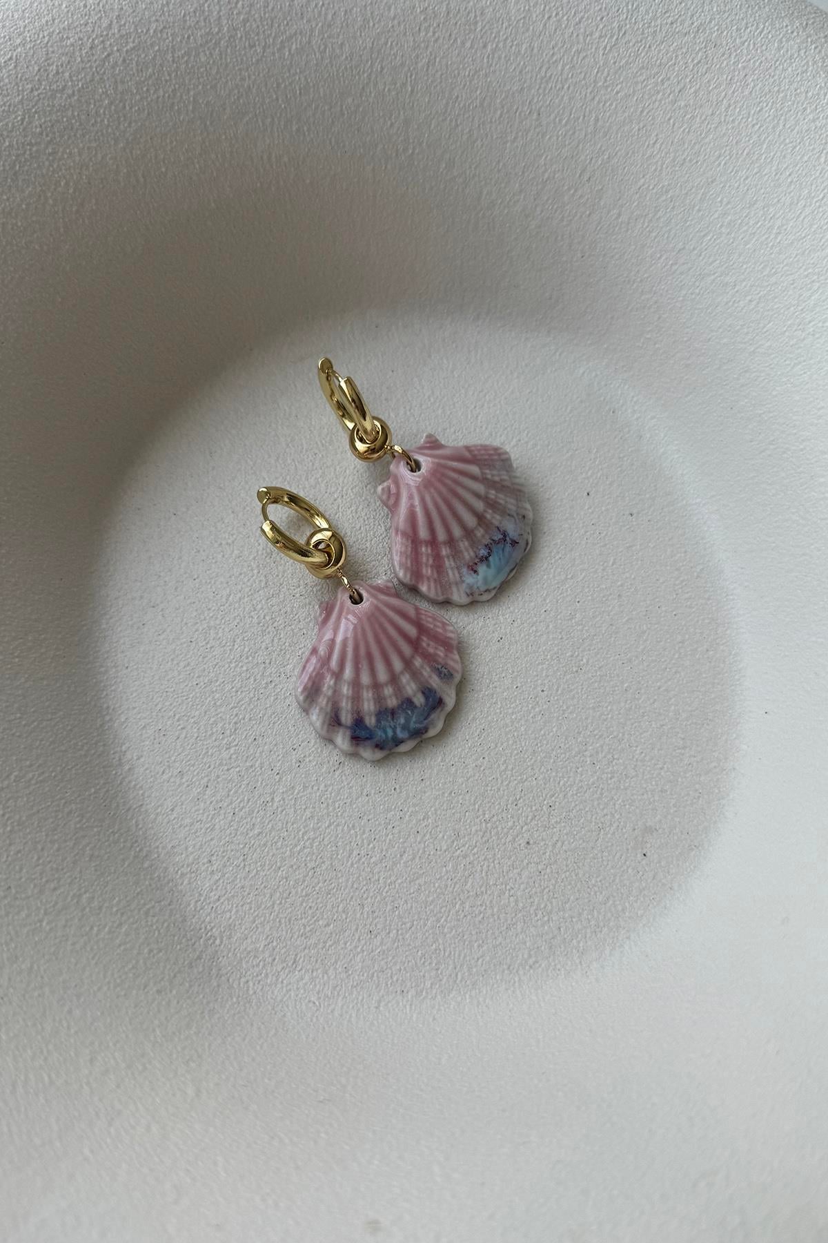 PEMBE DENİZ KABUĞU KÜPE