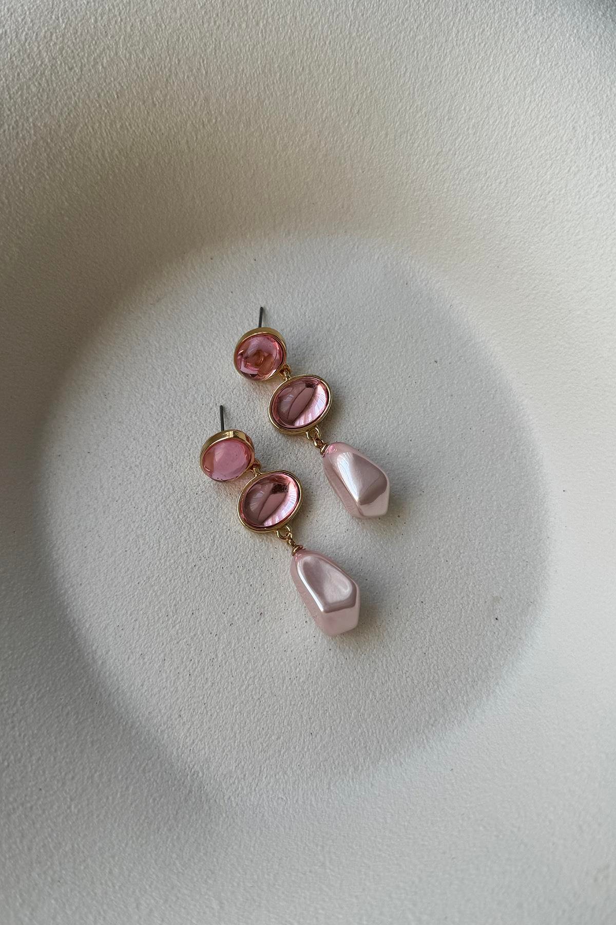PEMBE İNCİLİ KÜPE