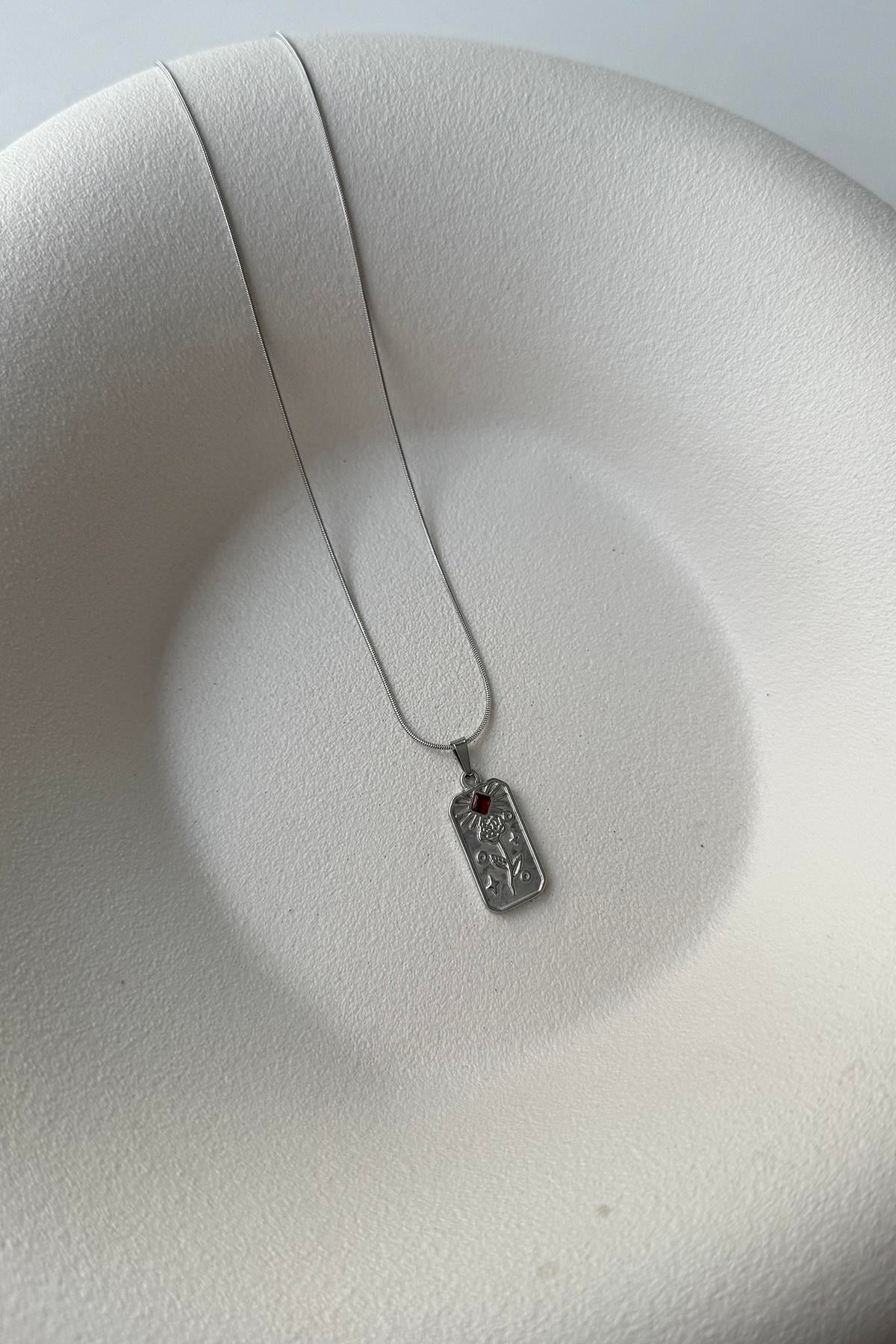 SİLVER ÇELİK KOLYE