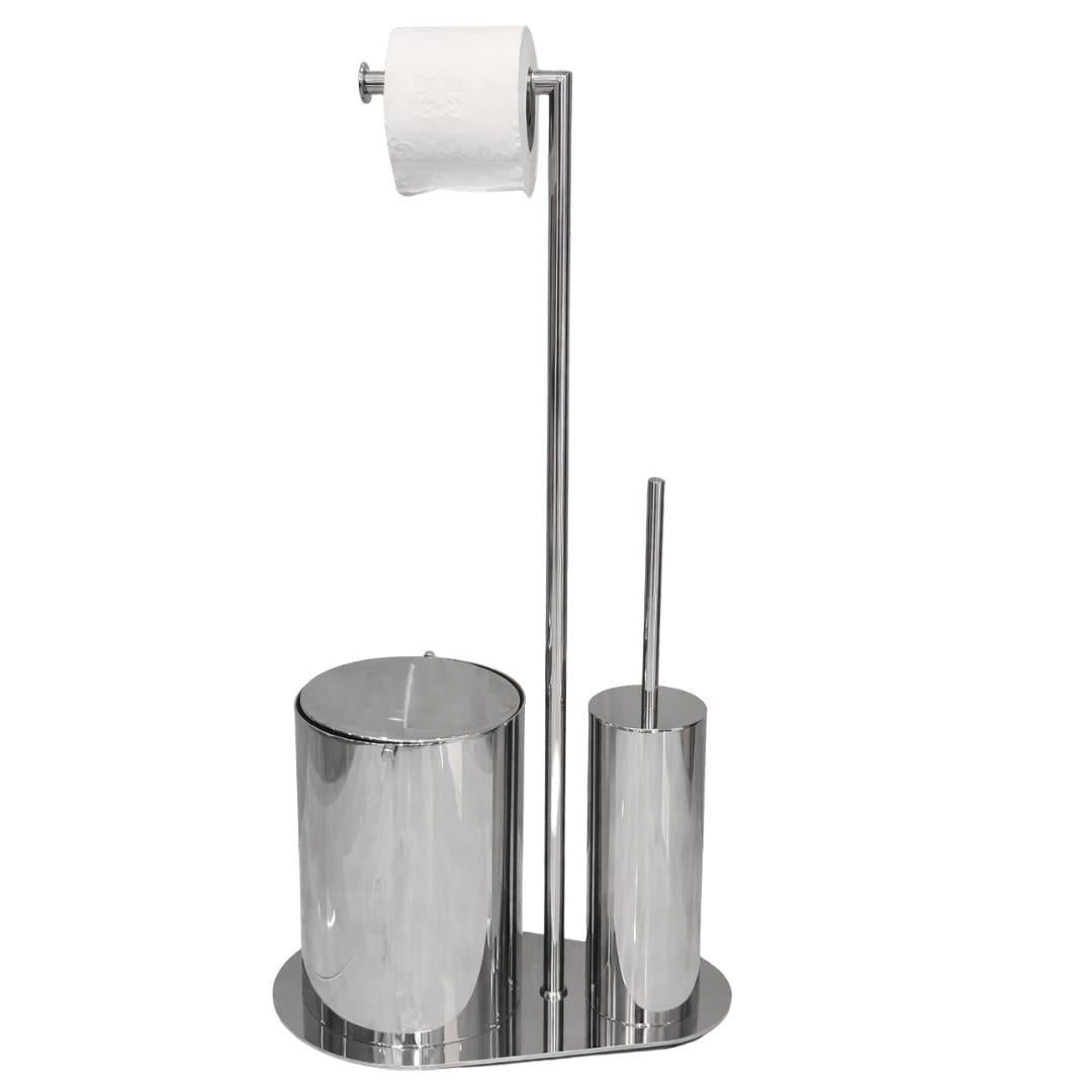  3'lü Hareketli Wc Set Krom Renk