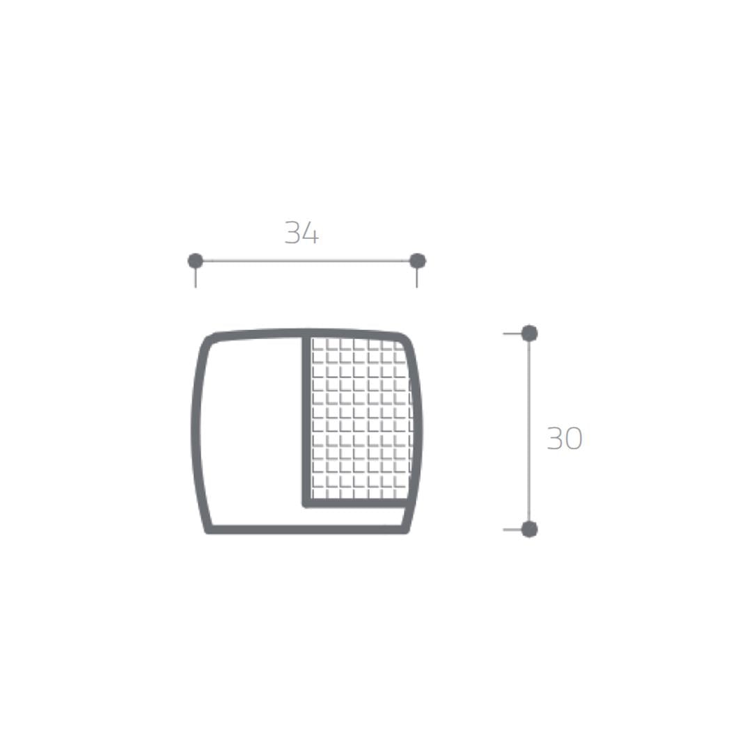 1015 Kapı Stoperi 34 Mm Antik-Siyah Plastik Yapışkanlı/Vidalı