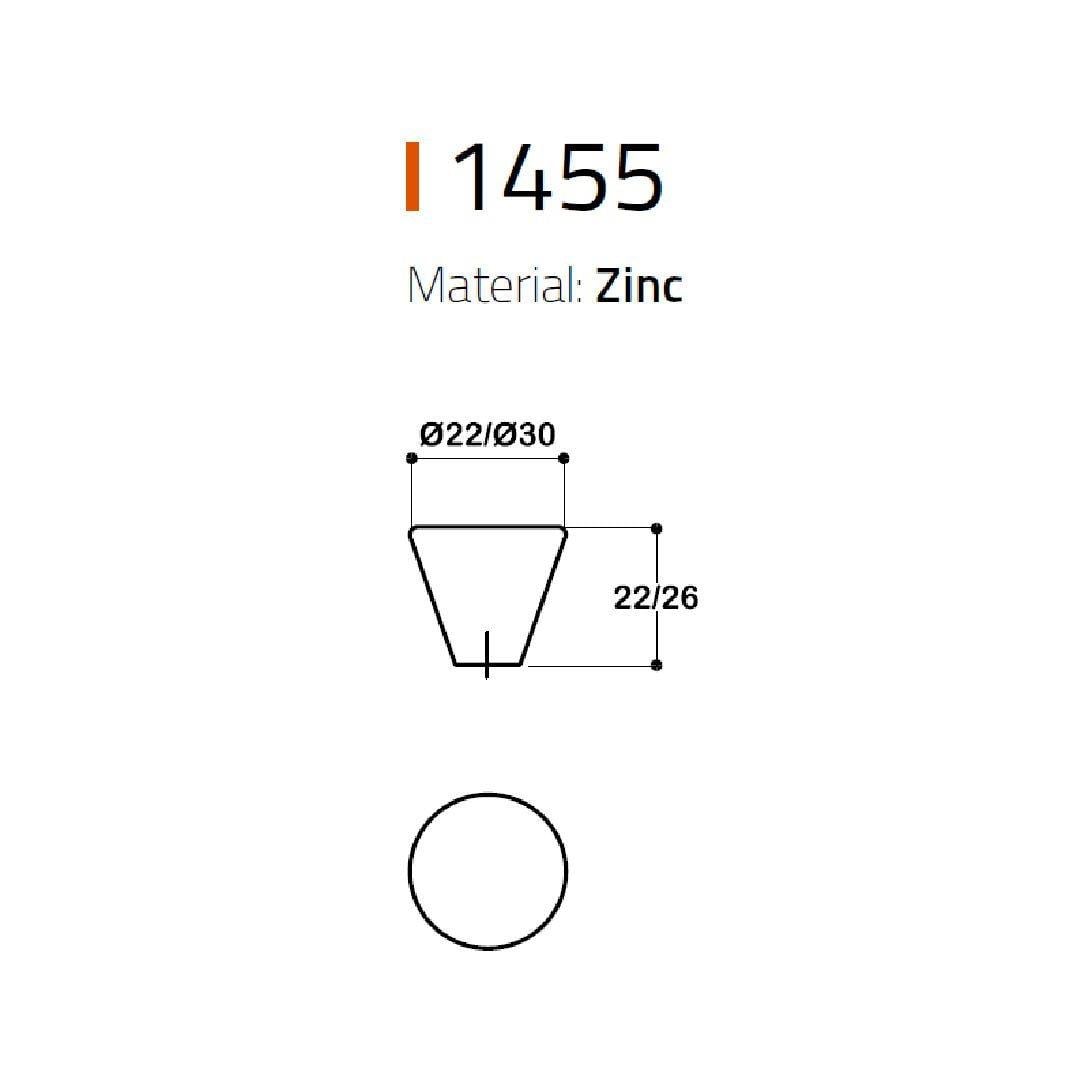 1455 TEK DELİKLİ KULP KROM RENK 30 MM