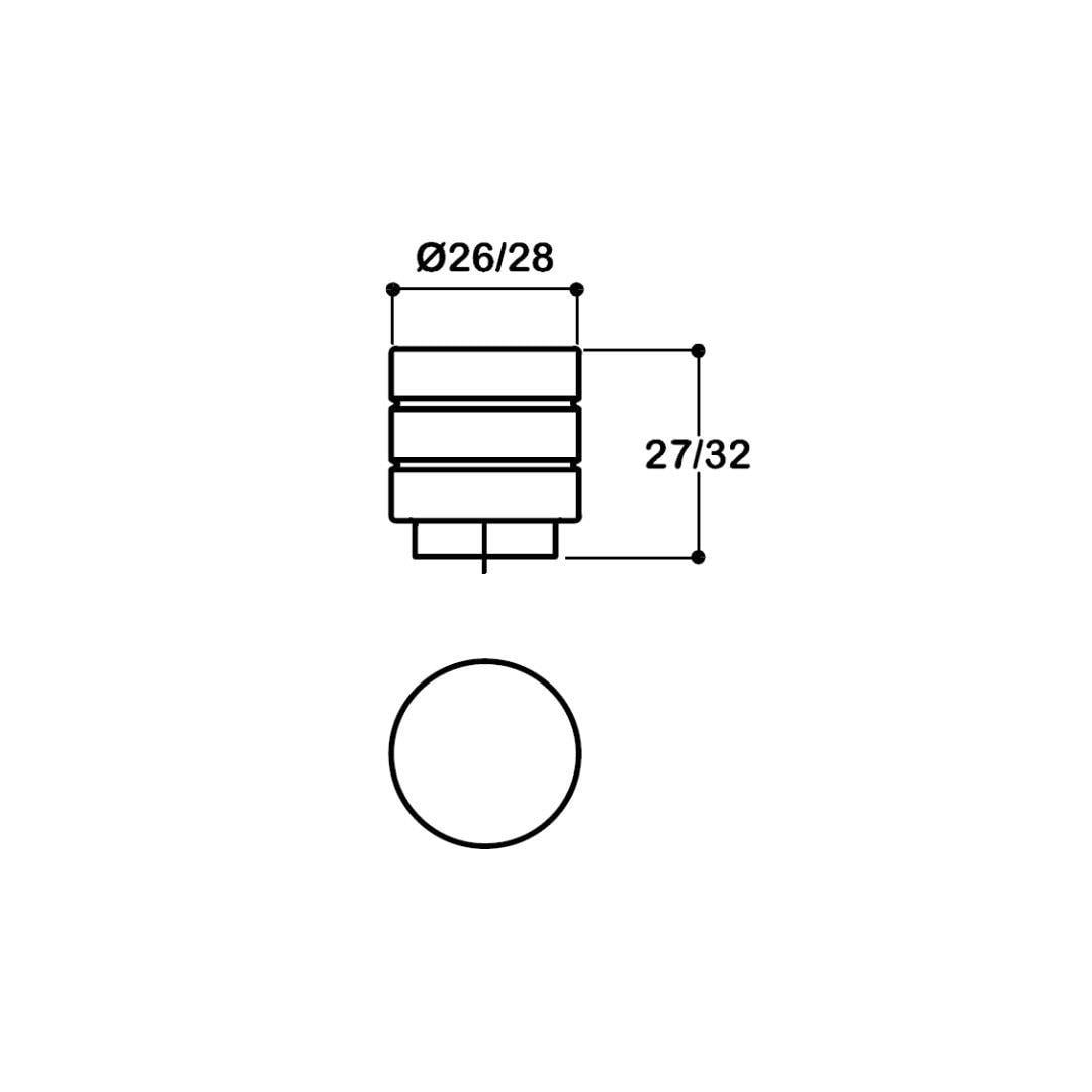 1474 TEK DELİKLİ KULP ANTİK RENK 26 MM