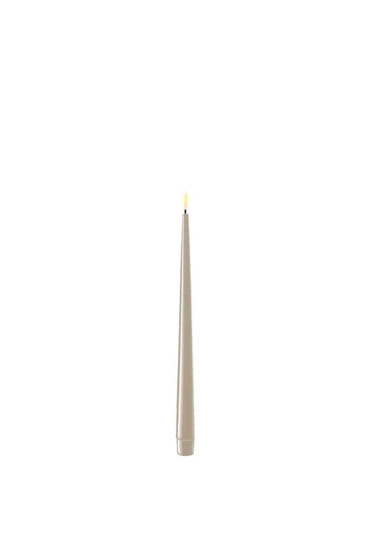 2'Lİ KUM RENGİ LED MUM 2'Lİ 28 cm - DE RF-K-0031