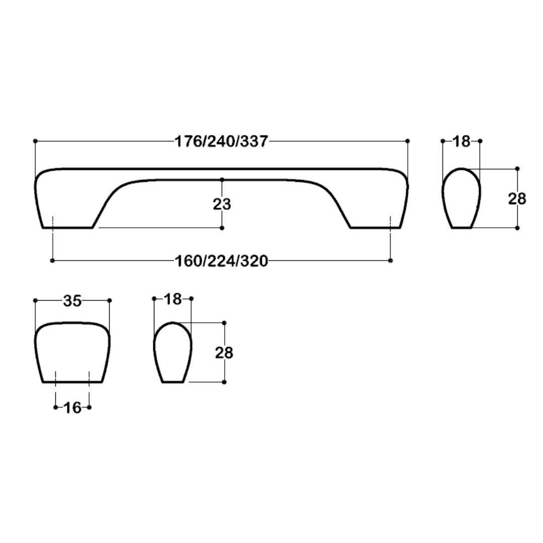 4510 Modern Kulp 16 Mm Krom Renk