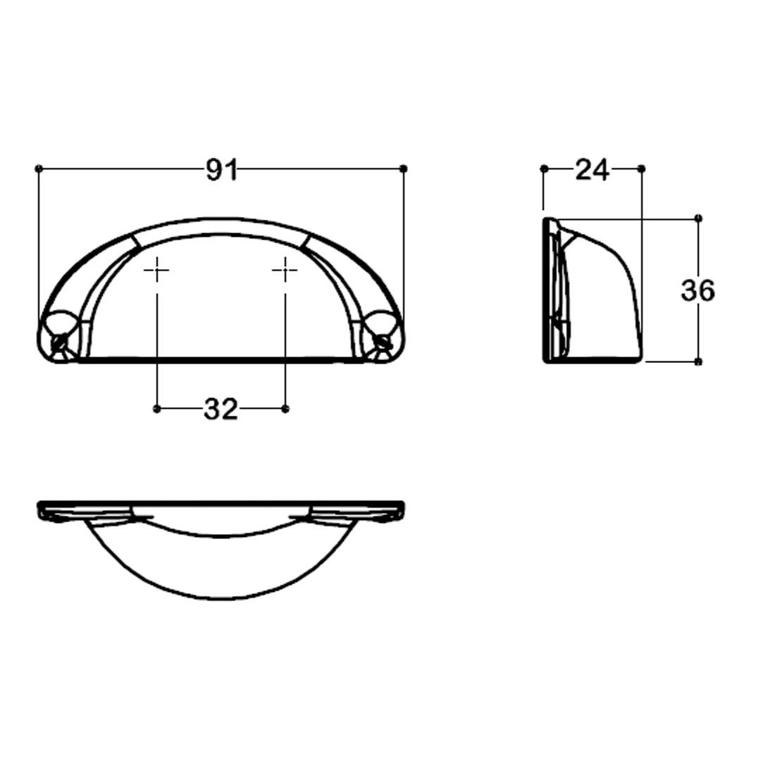 4525 Rose Renkli Tas Kulp 32 mm 