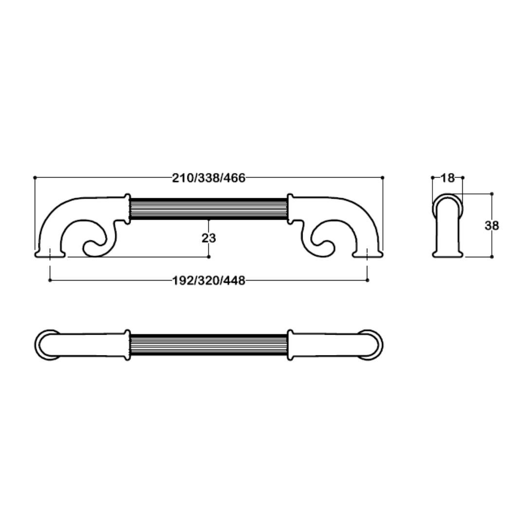 4645 Modern Kulp 192 Mm Eskitilmiş Mat Gümüş Renk