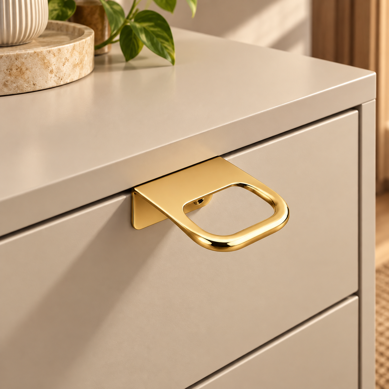 4867 Modern Kulp Altın Renk