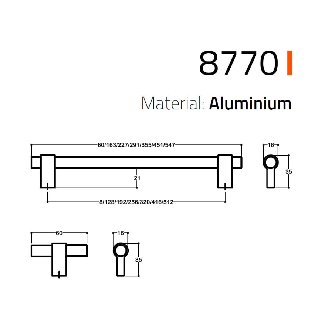 8770 Klasik Kulp Antik Renk