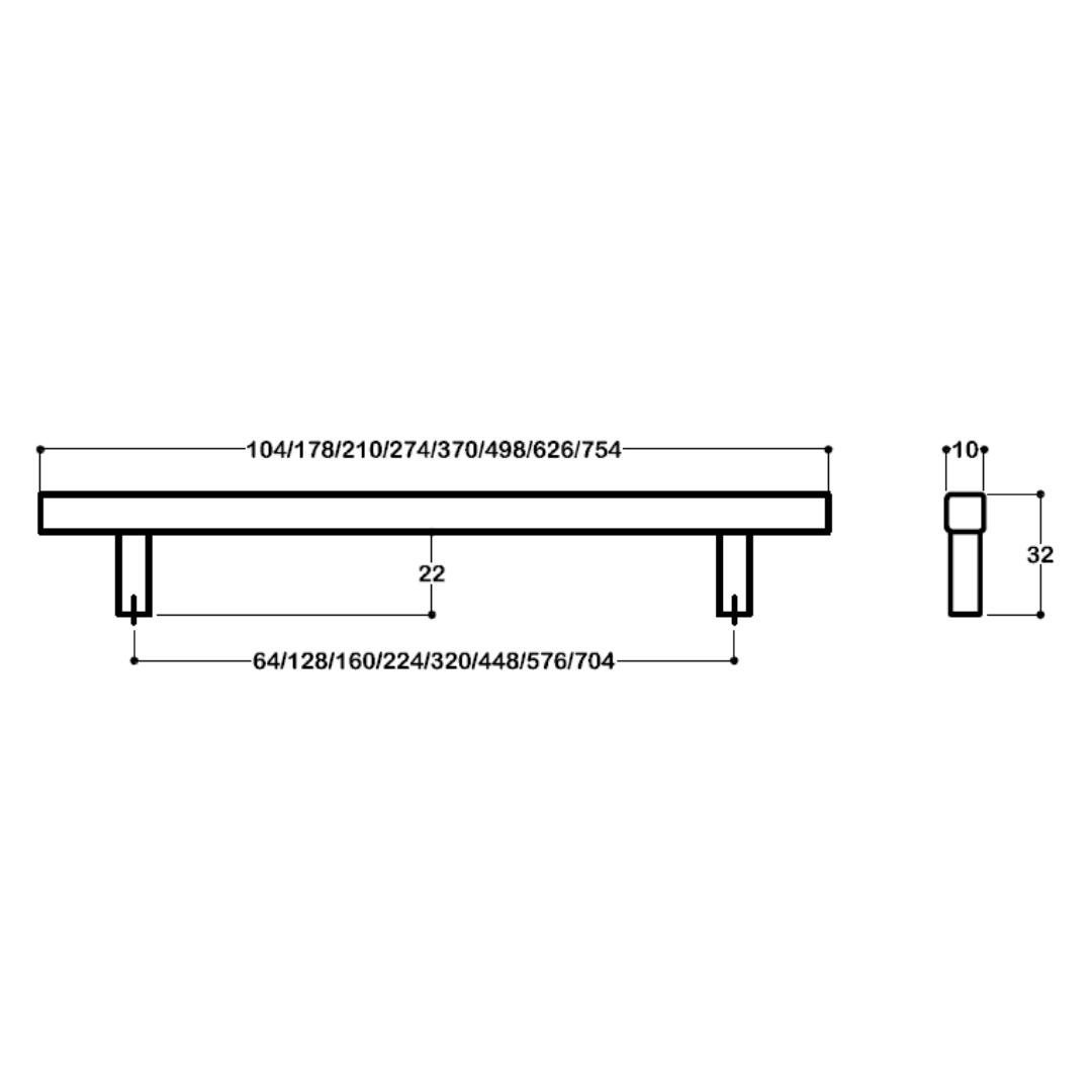 8807 Modern Kulp 64 Mm Mat Altın Renk