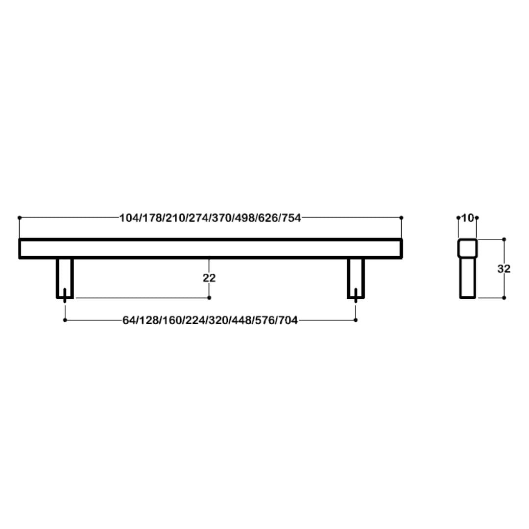 8807 Modern Kulp 64 Mm Mat Altın Renk