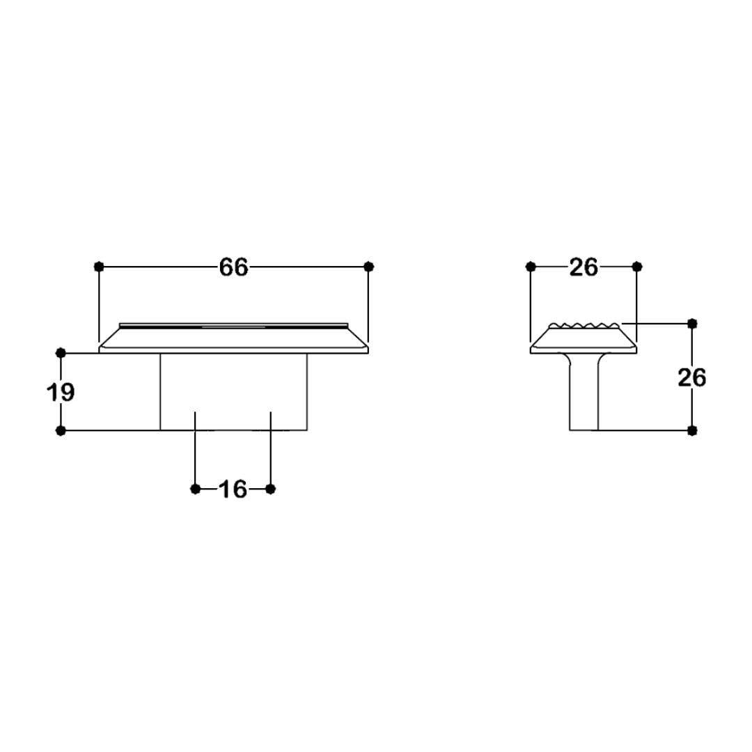 9002  LİNE-ÇİZGİLİ KULP TEK ADET 16 MM ANTİK RENGİ KLASİK KULP