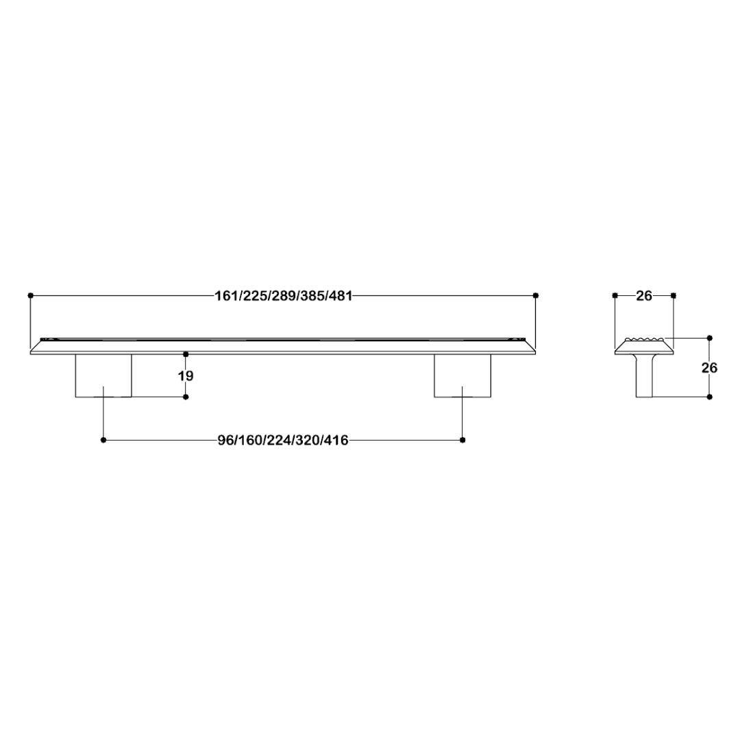 9004  LİNE-ÇİZGİLİ KULP TEK ADET 96 MM ANTİK RENGİ KLASİK KULP