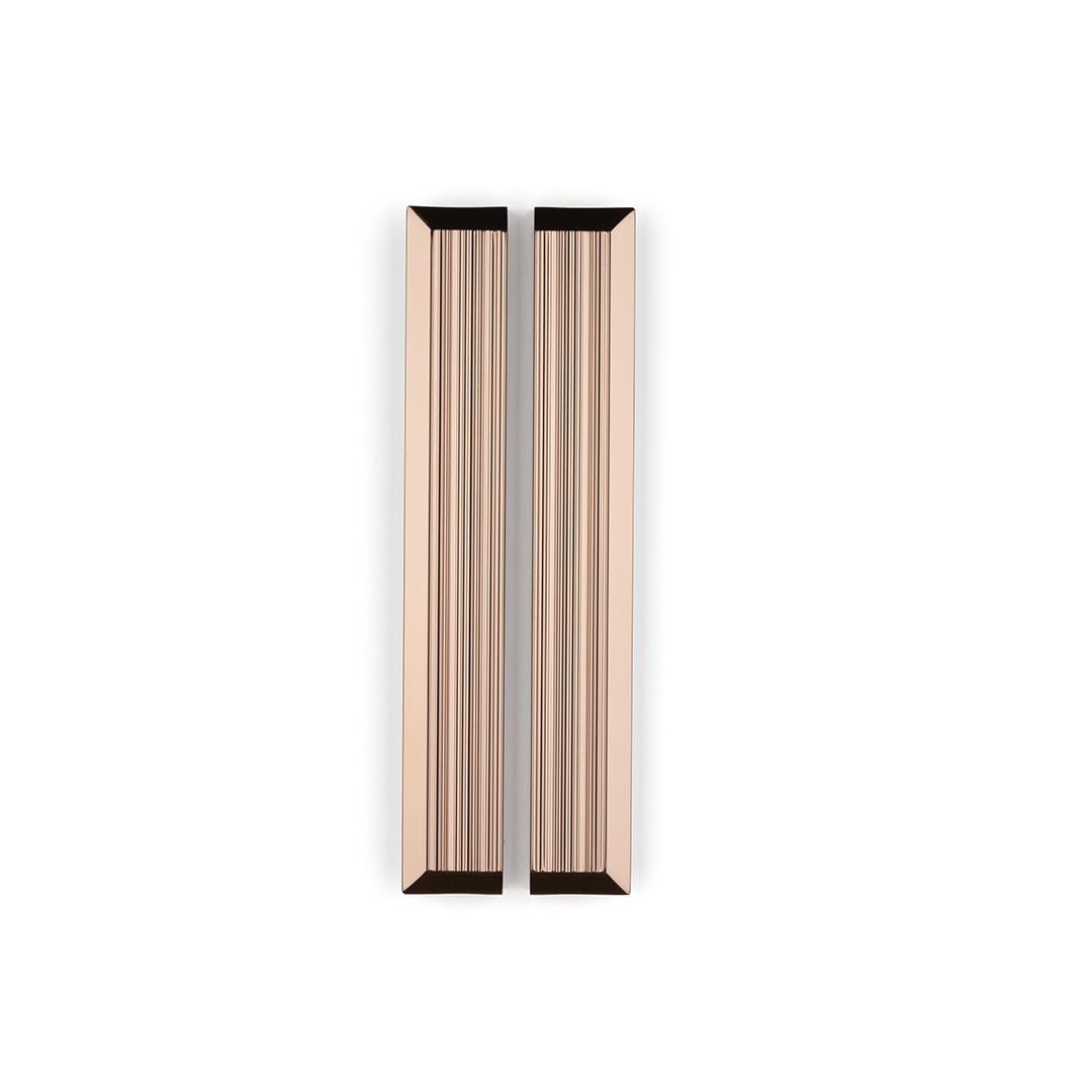 9060  Line-Çizgili Kulp Rose Renk Tek Adet