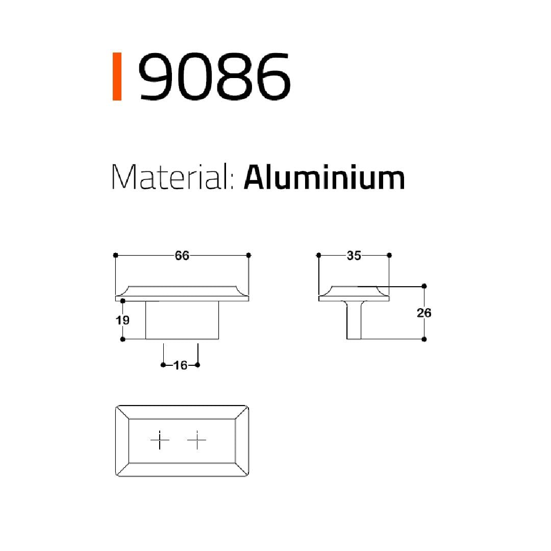 9086  Line Kulp Tek Adet 16 Mm - Krom