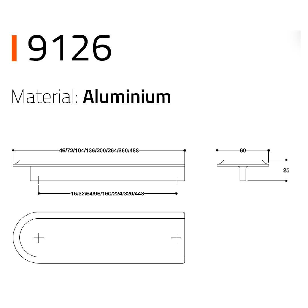 9126 Line-Çizgili Kulp 32 Mm Altın Renk Tek Adet
