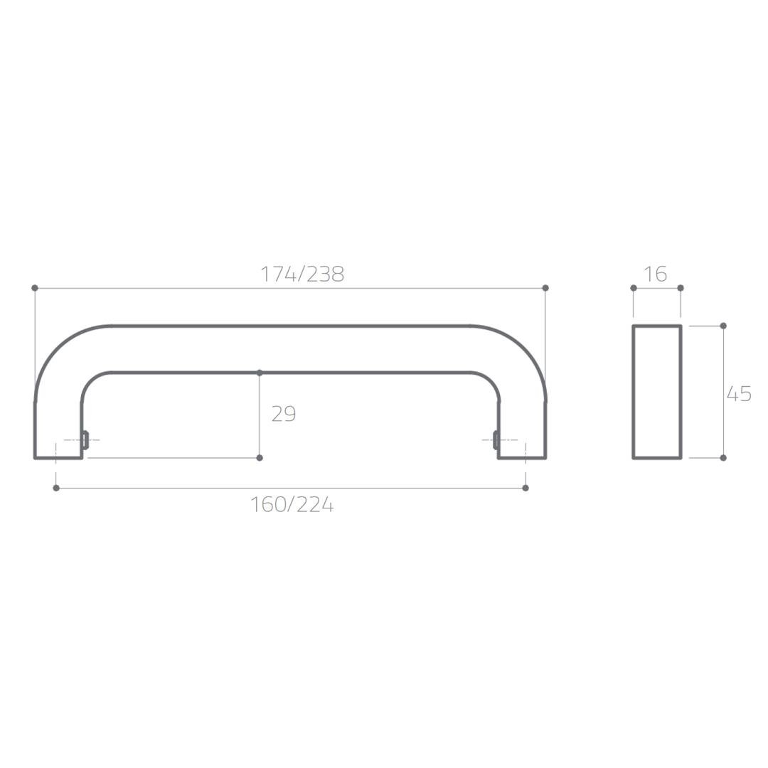9505 Çekme Kolu Siyah Renk 22.4 Cm