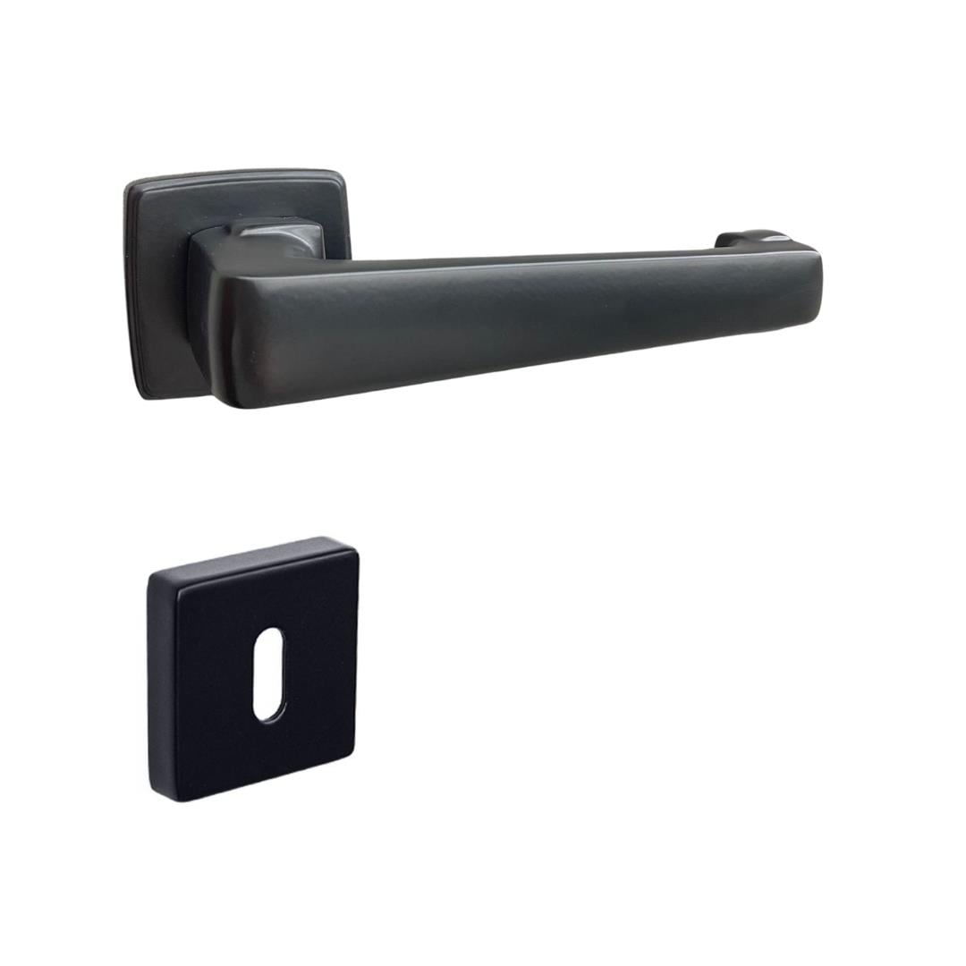 APOLLO Rozetli Kapı Kolu Siyah