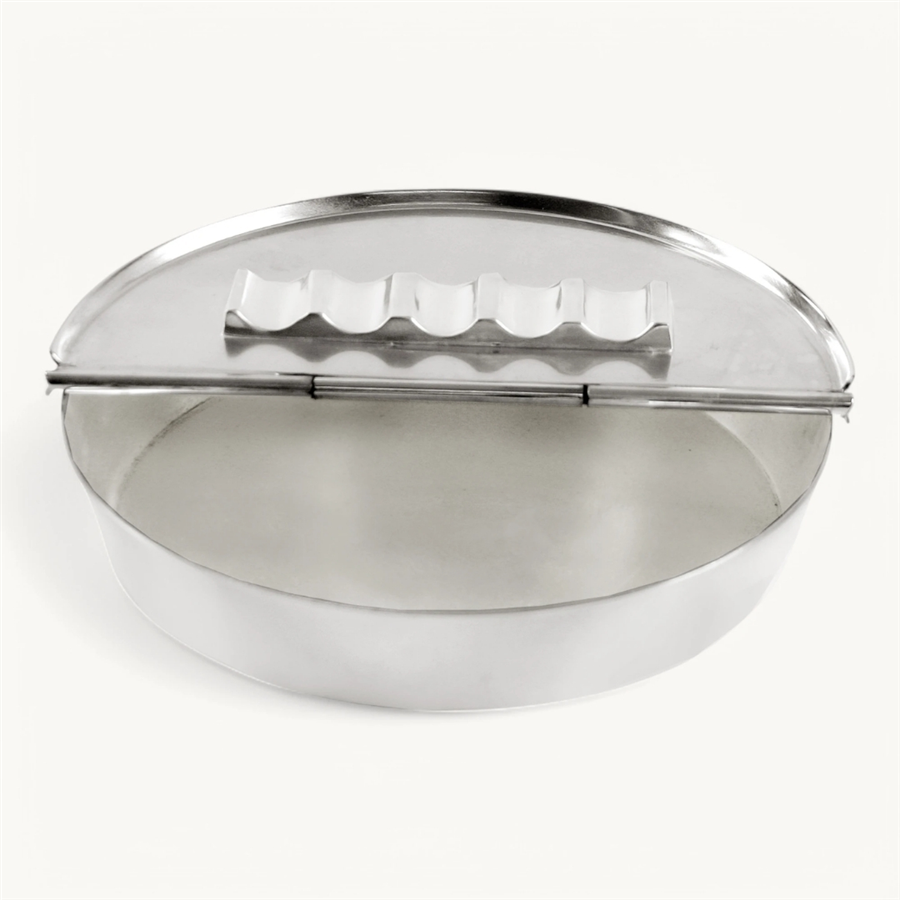 Ashburn Katlanabilir Küllük/Kül Tablası Gümüş Kaplama Ø16 cm
