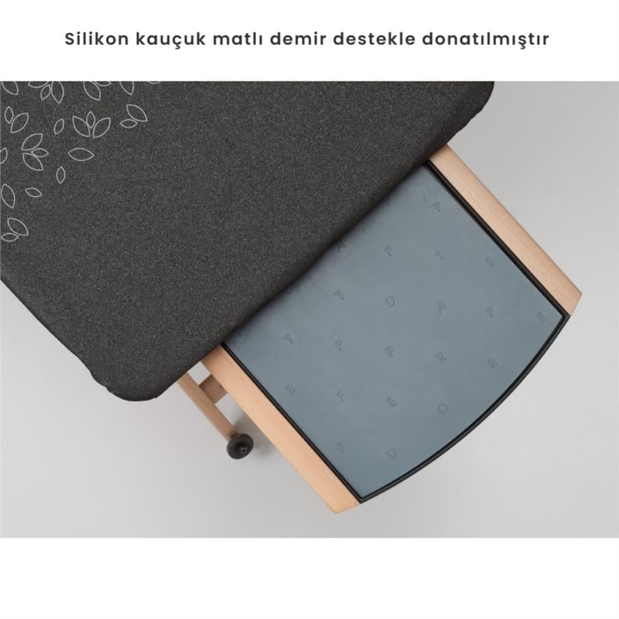 Assai Ahşap Ütü Masası Siyah Renk