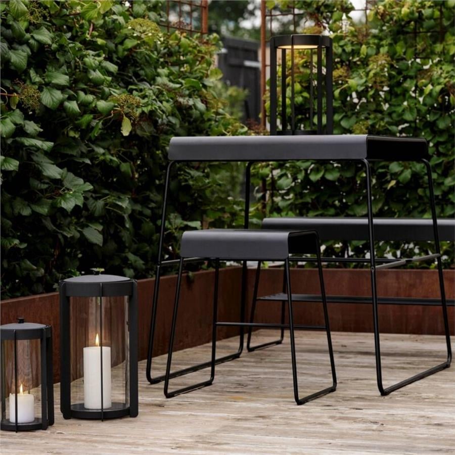 Ateş Böceği Feneri Led Işıklı Siyah 30 cm