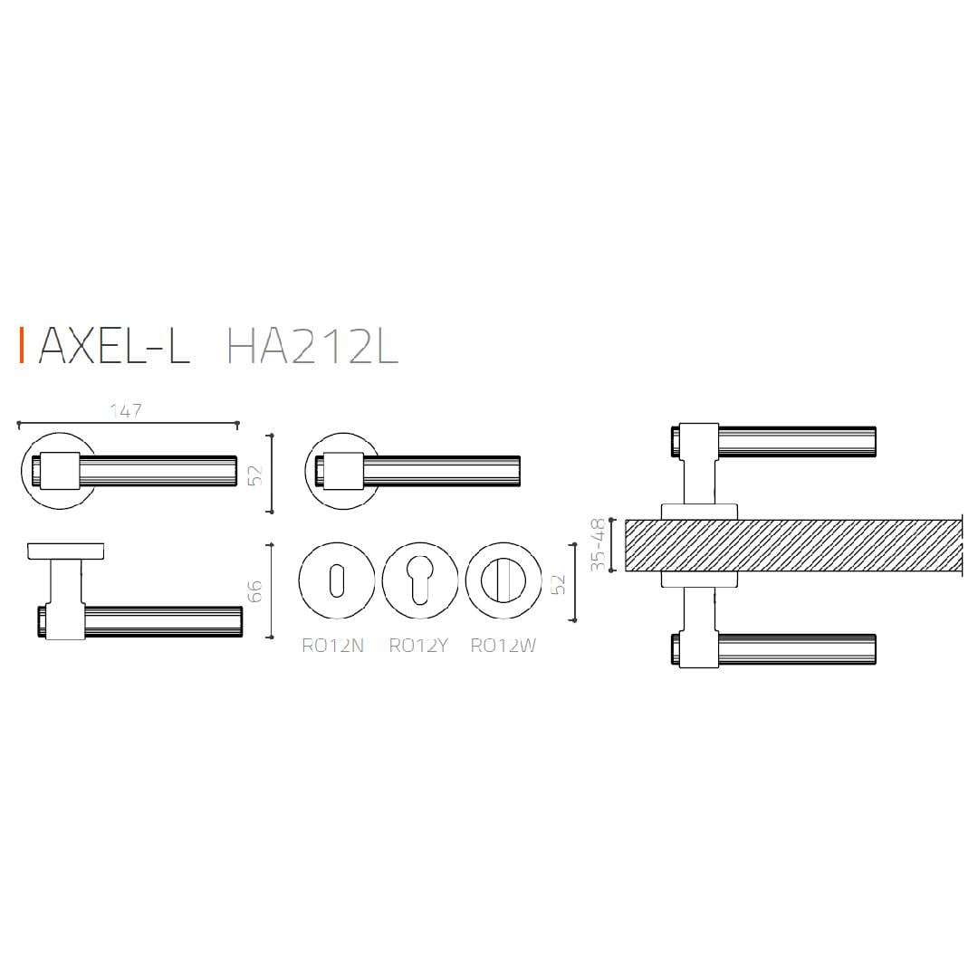 Axel-L Kapı Kolu Füme Renk