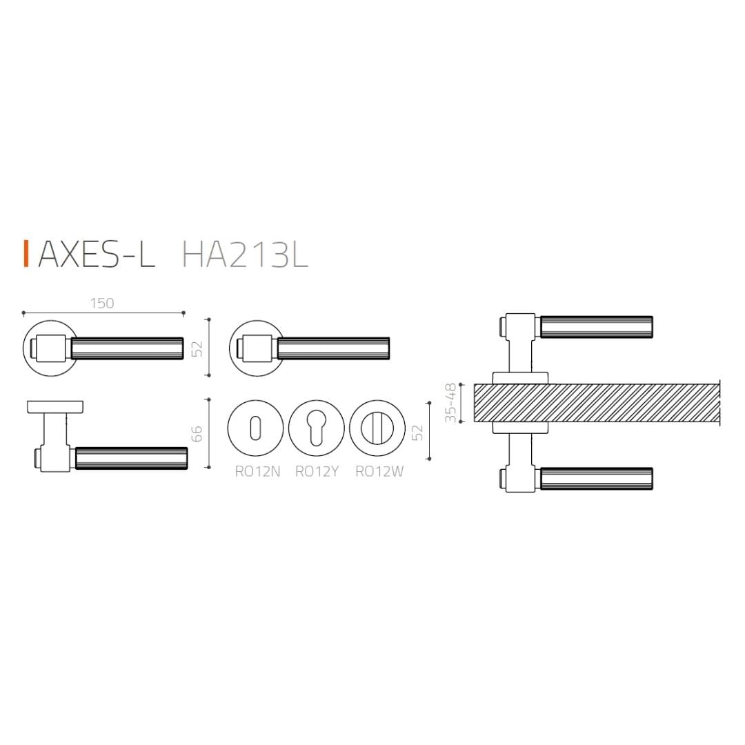 Axes-L Kapı Kolu Kahverengi