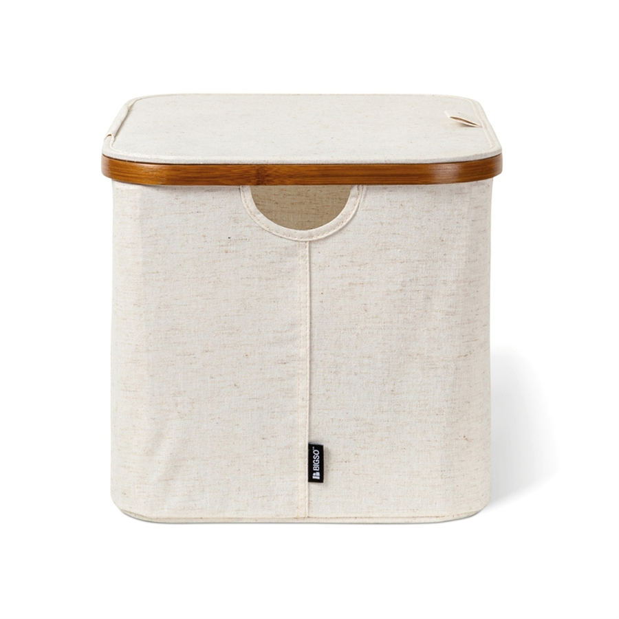 Bambu Saklama Sepeti Kapaklı 40x33x30 cm