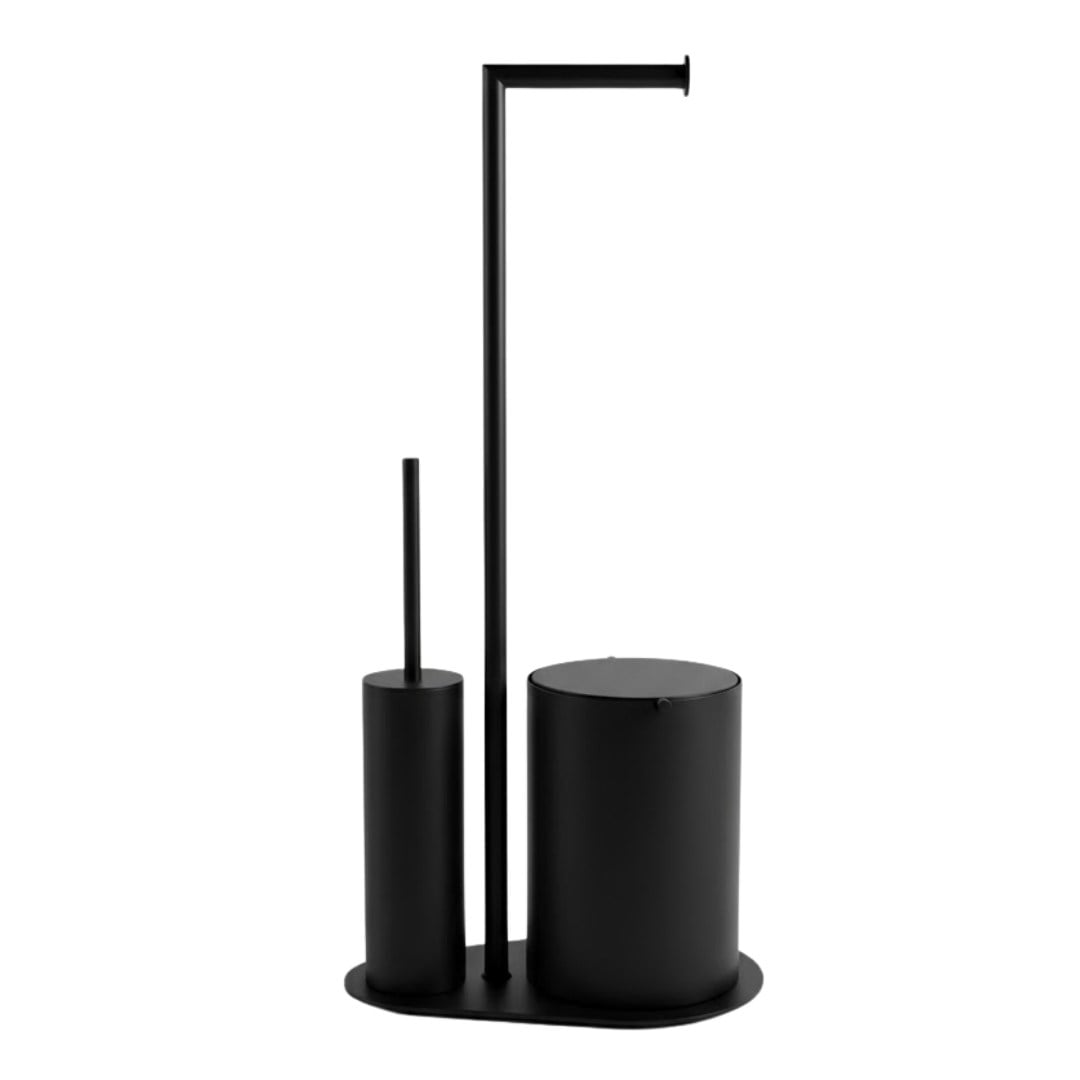 Banyo 3'lü Hareketli Wc Set Siyah 71x33x21 cm