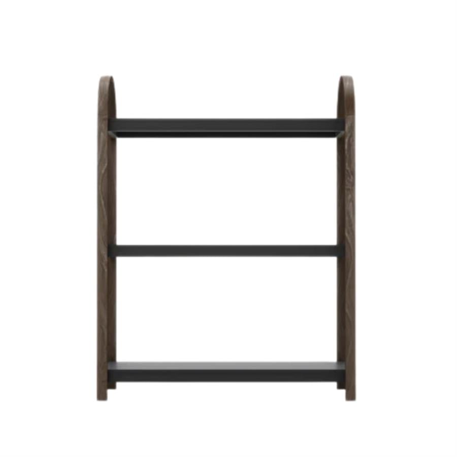 Bellwood 3 Katlı Raf Siyah/Ceviz Renk 90x72 cm