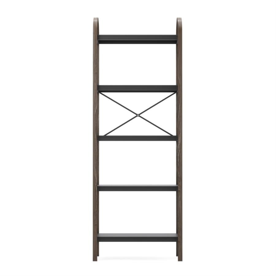 Bellwood 5 Katlı Raf Elbise Askılığı Siyah/Ceviz Renk 170x61 cm