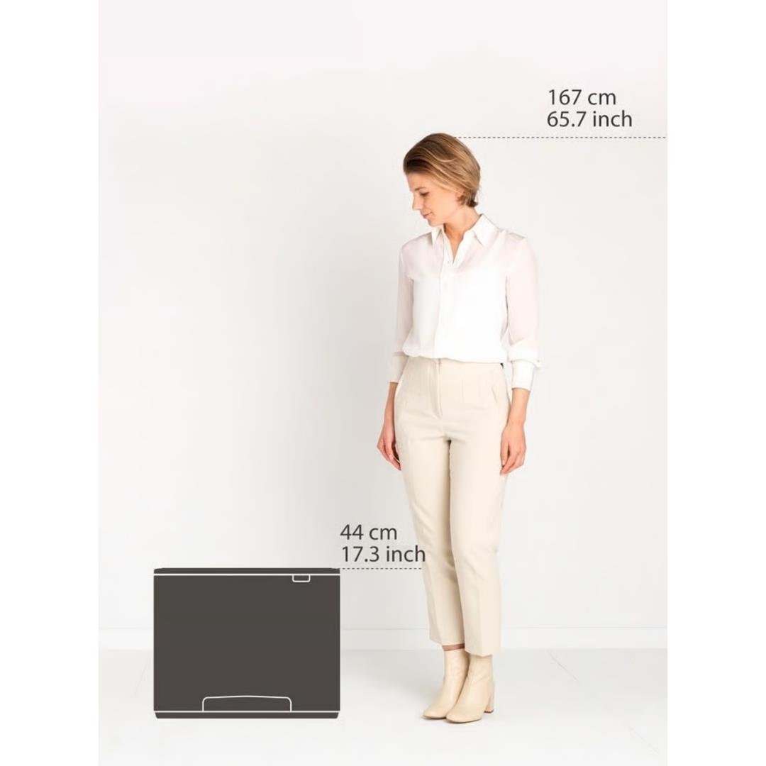 Beyaz Pedallı Çöp Kutusu 36 L