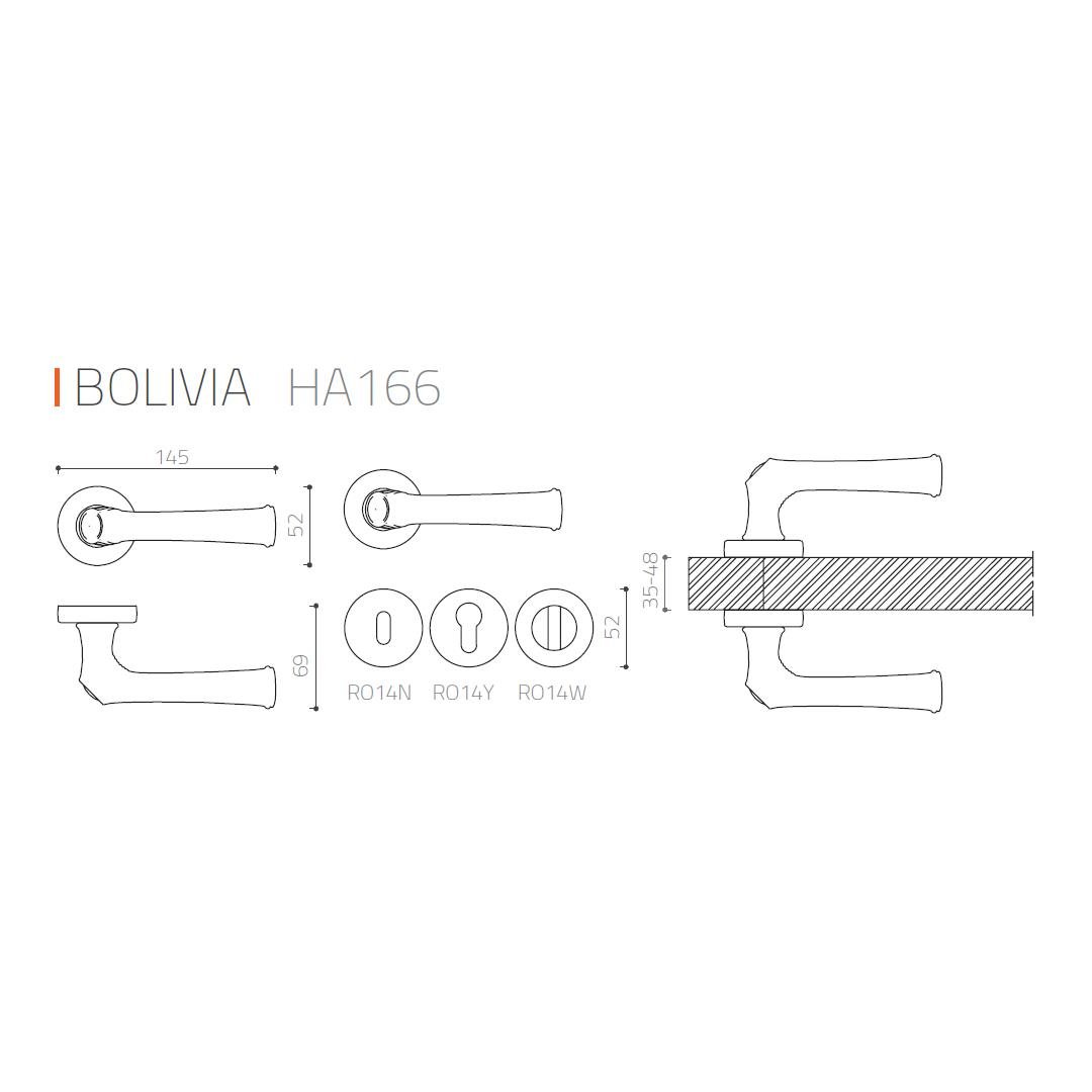 Bolıvıa Kapı Kolu Altın Renk